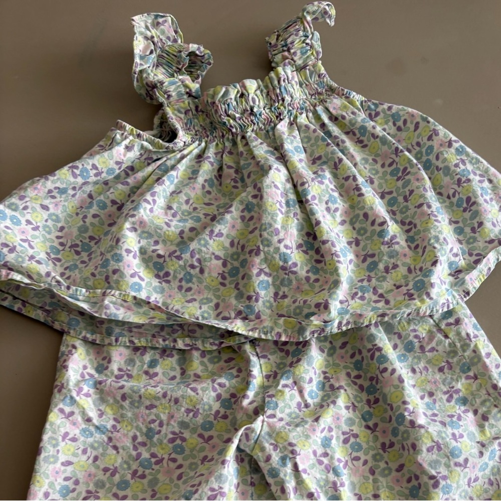 Zara Pastel Floral Ruffled Set